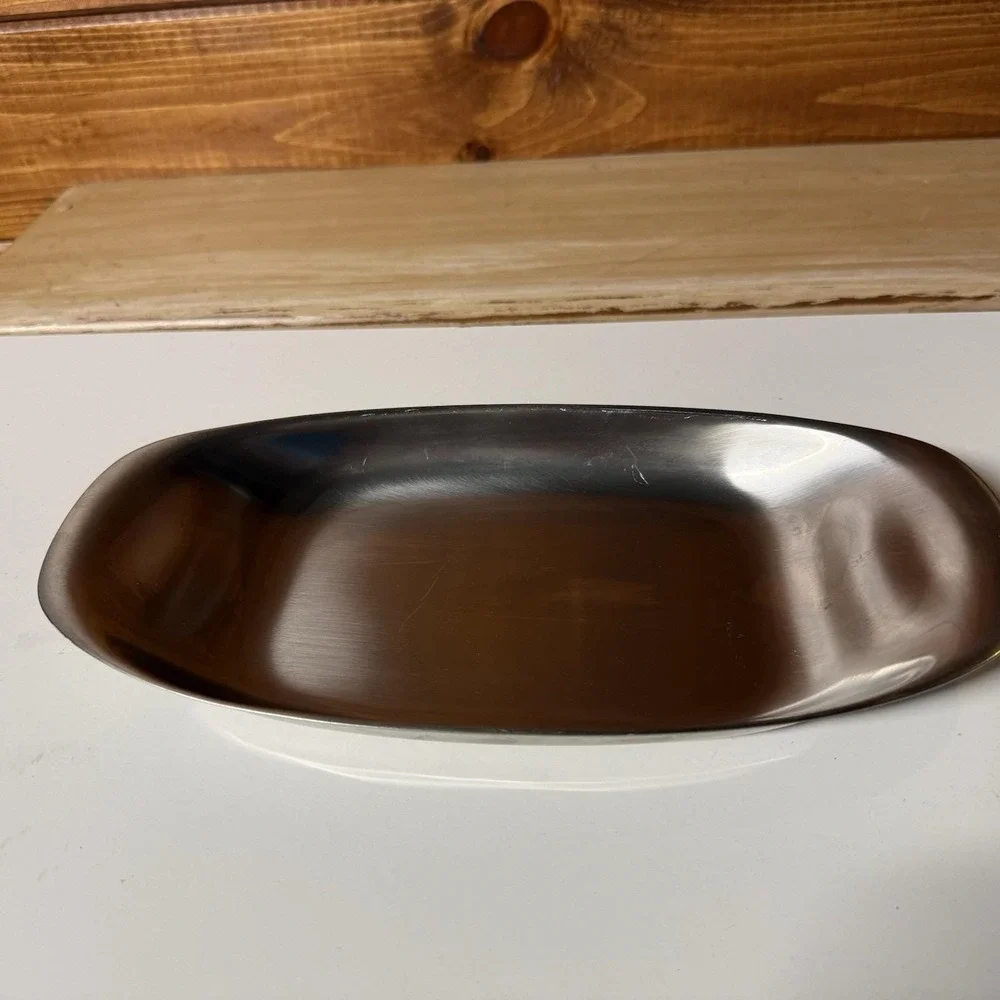 Vintage WMF Cromargan Stainless Steel Oval Serving Tray